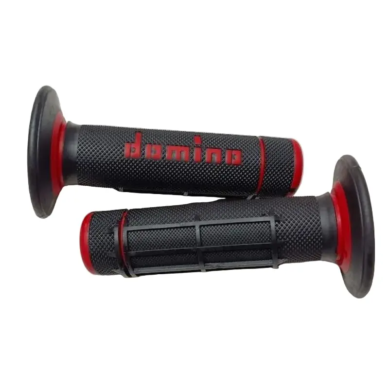 Coppia manopole Domino rosso/nero