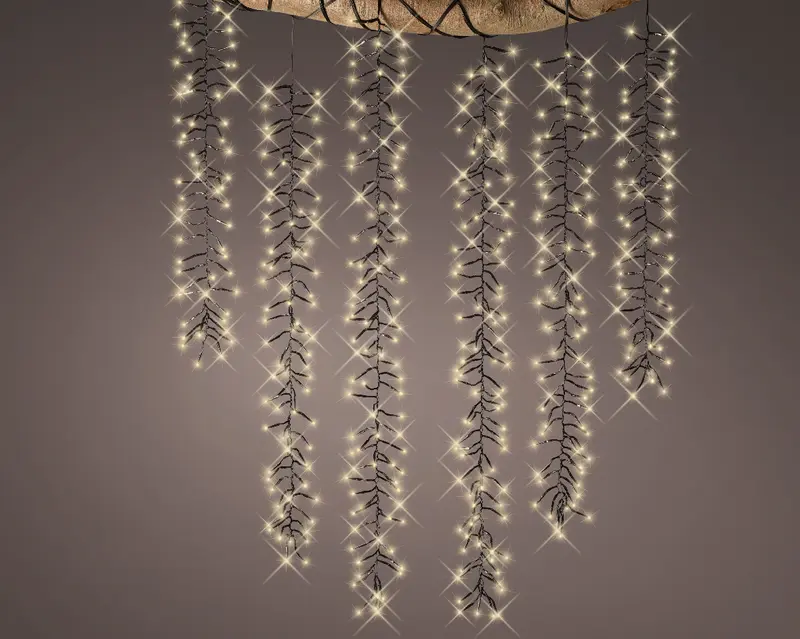 ESTENSIONE CASCATA 480 LED 2MT BIANCO CALDO