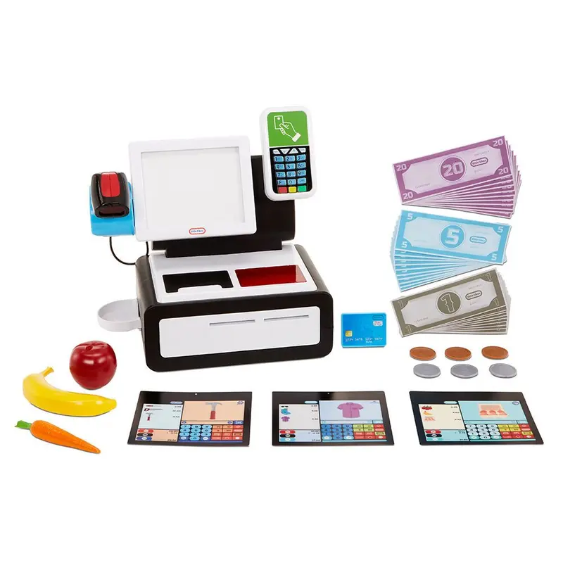 Little Tikes Cassa “First Self-Checkout Stand” con luci e suoni, 40+ accessori