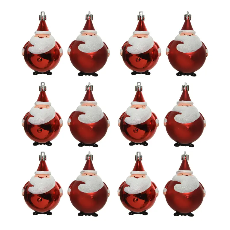 OFFERTA 12 BABBO NATALE DA APPENDERE H.8.5 ROSSO ASSORTITO