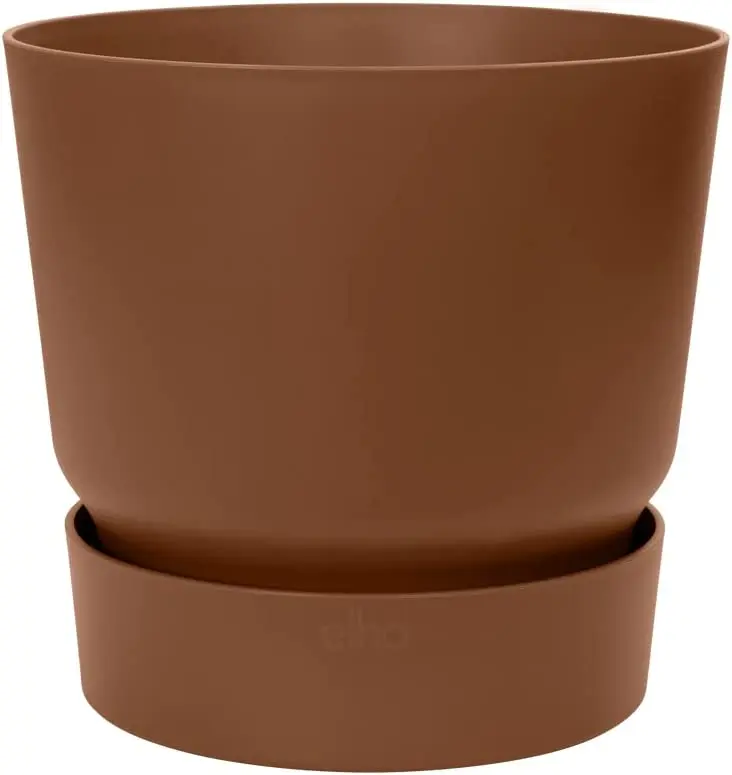 VASO GREENVILLE ROUND 14CM GINGER BROWN